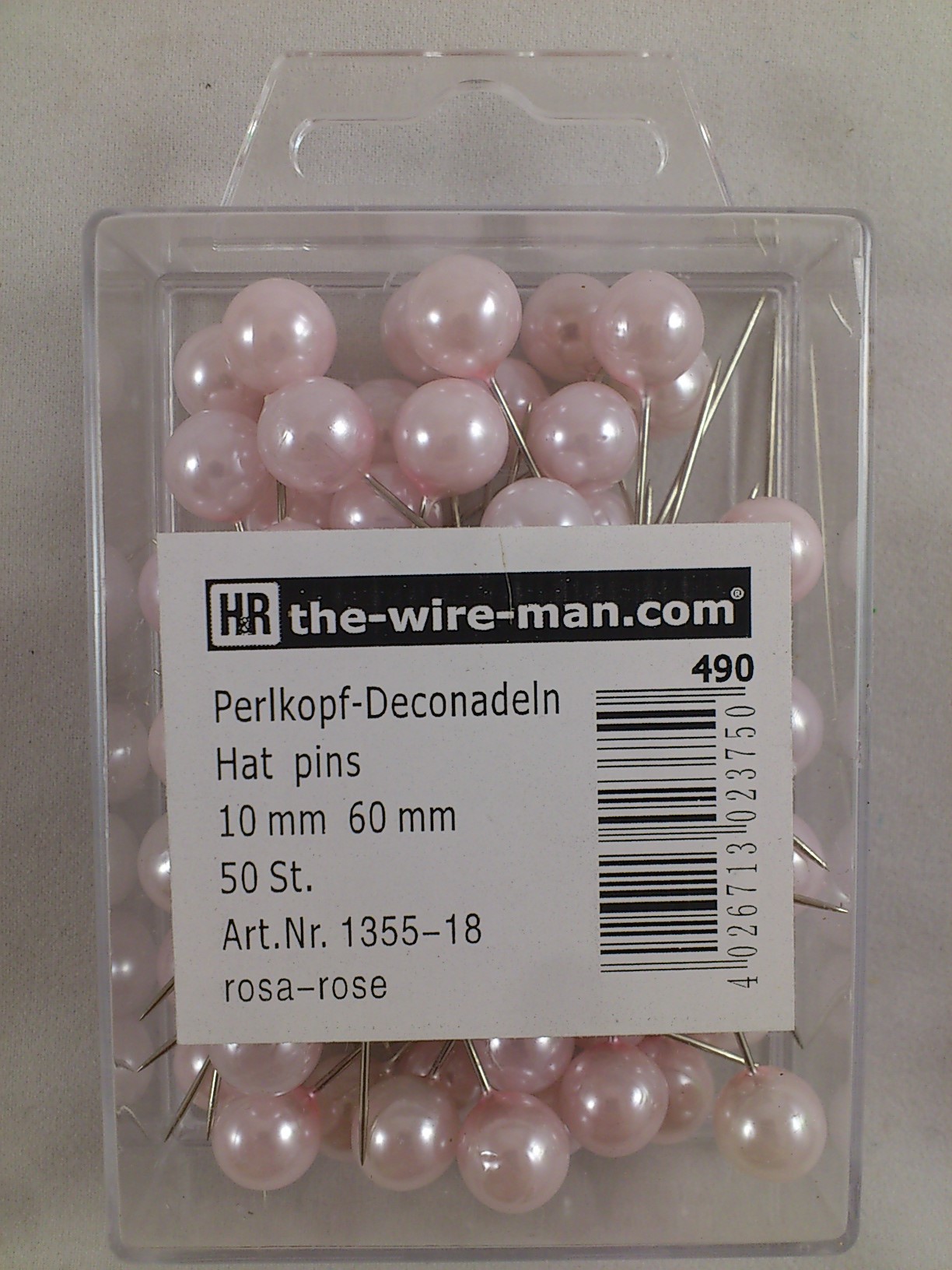 Farbigen Pins 10 mm 50 st. rosa